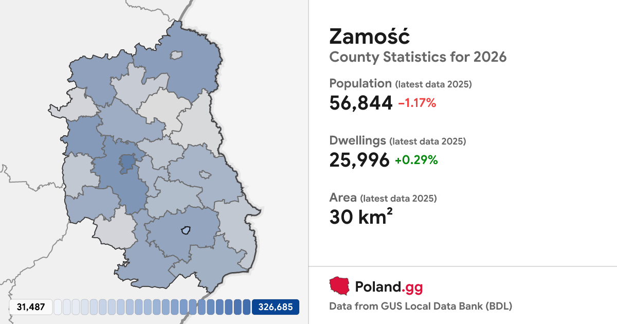 Zamość, Lublin: Map & Municipal Data
